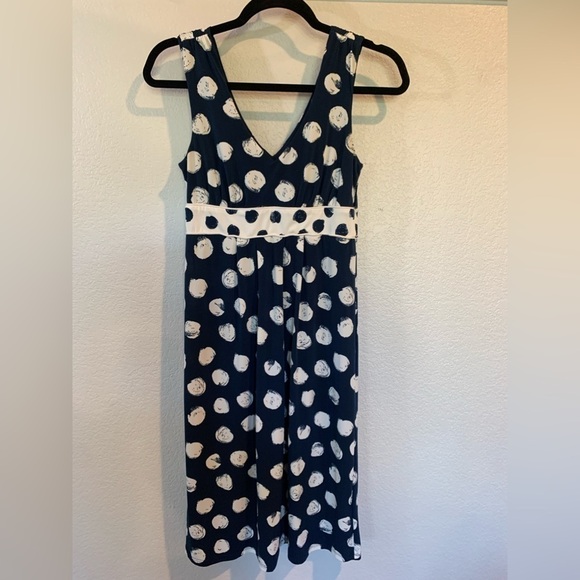 Merona Dresses & Skirts - 362. Merona Sleeveless Polka Dot Dress Navy & White, Fit & Flare